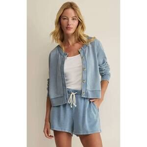 NEW Z SUPPLY daily knit denim cardigan in ocean air indigo